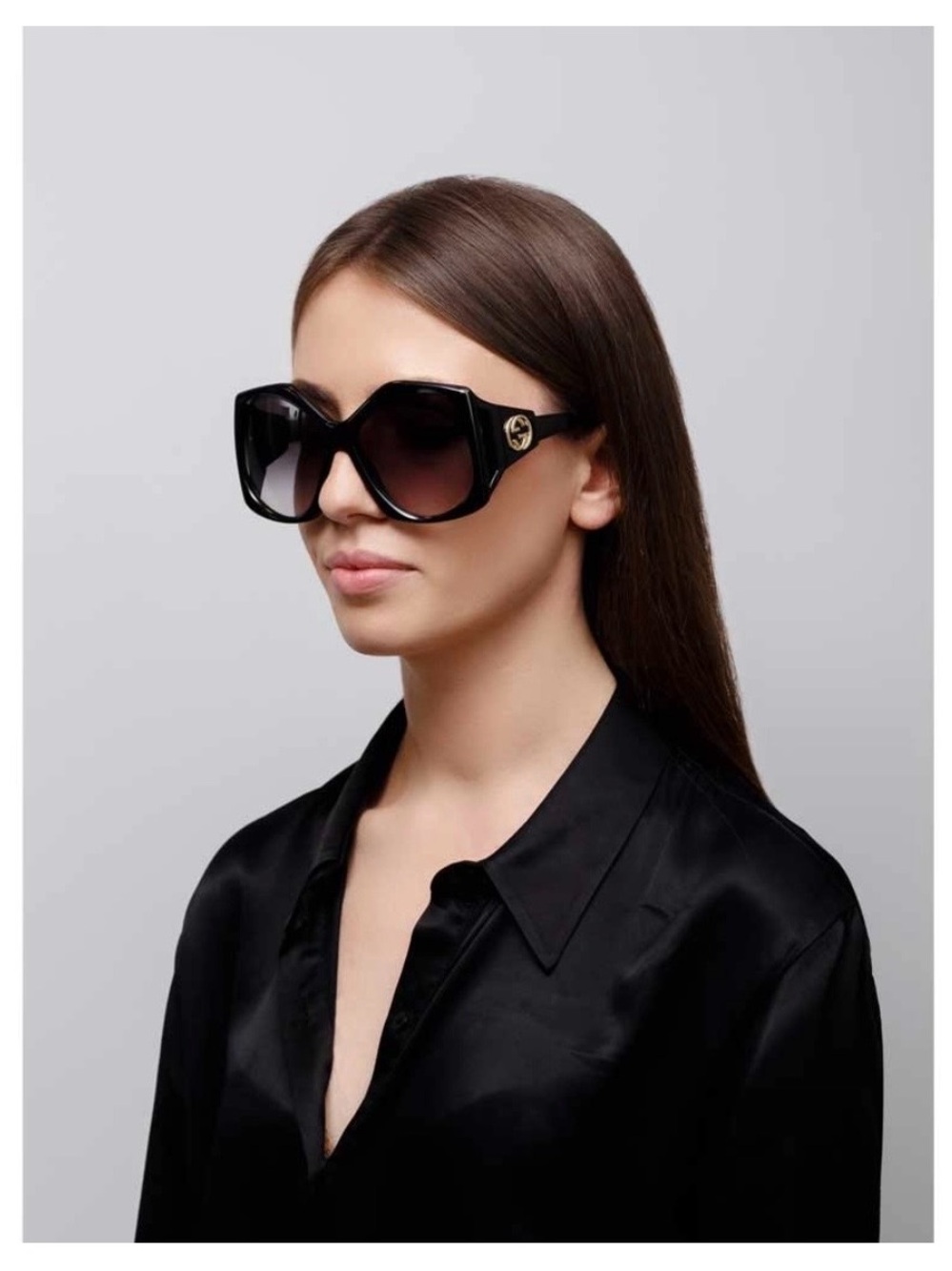 Gucci Black Oversized Fashion Sunglasses